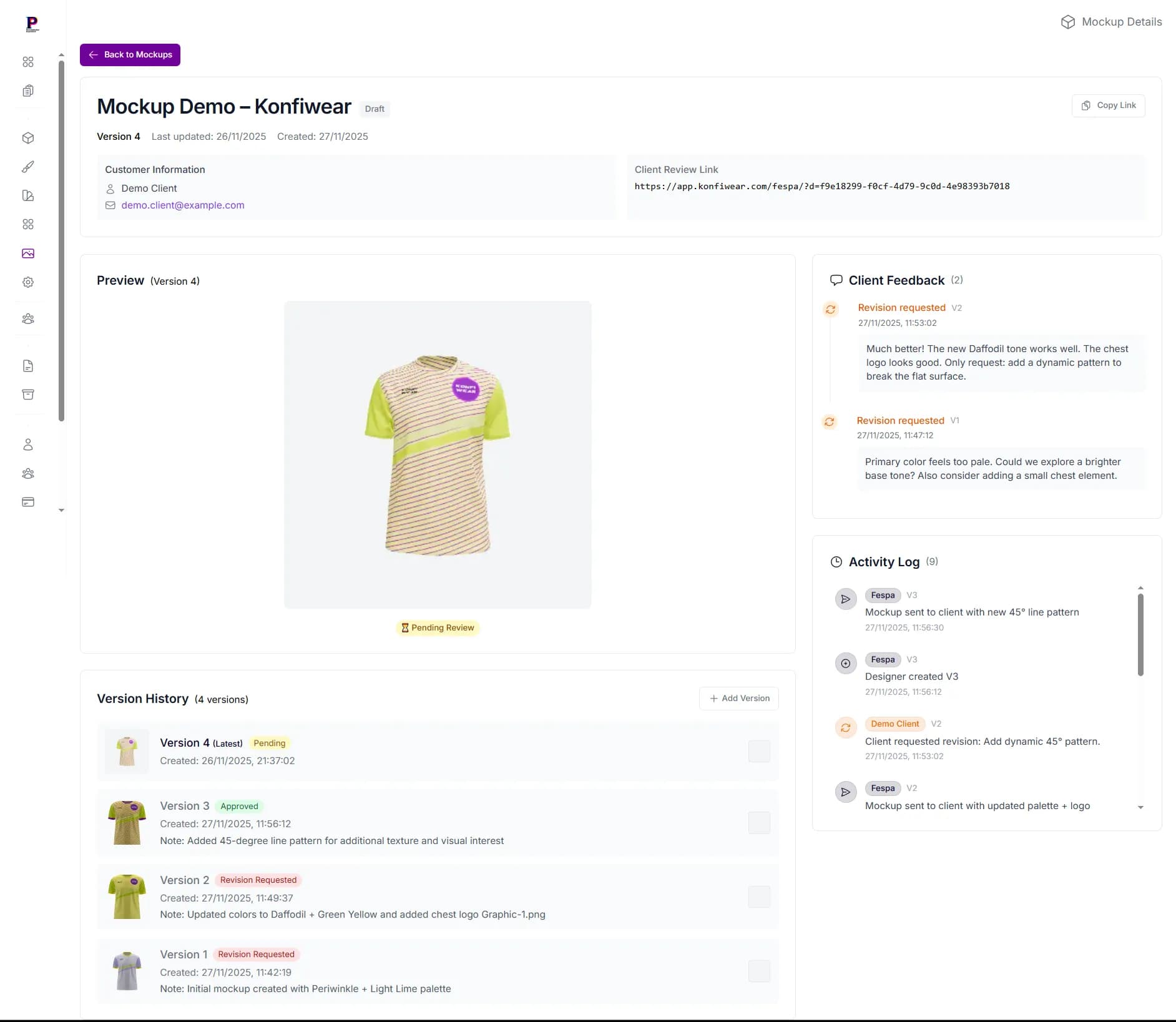 Cover Image for Mockup Approval Workflow in Konfiwear