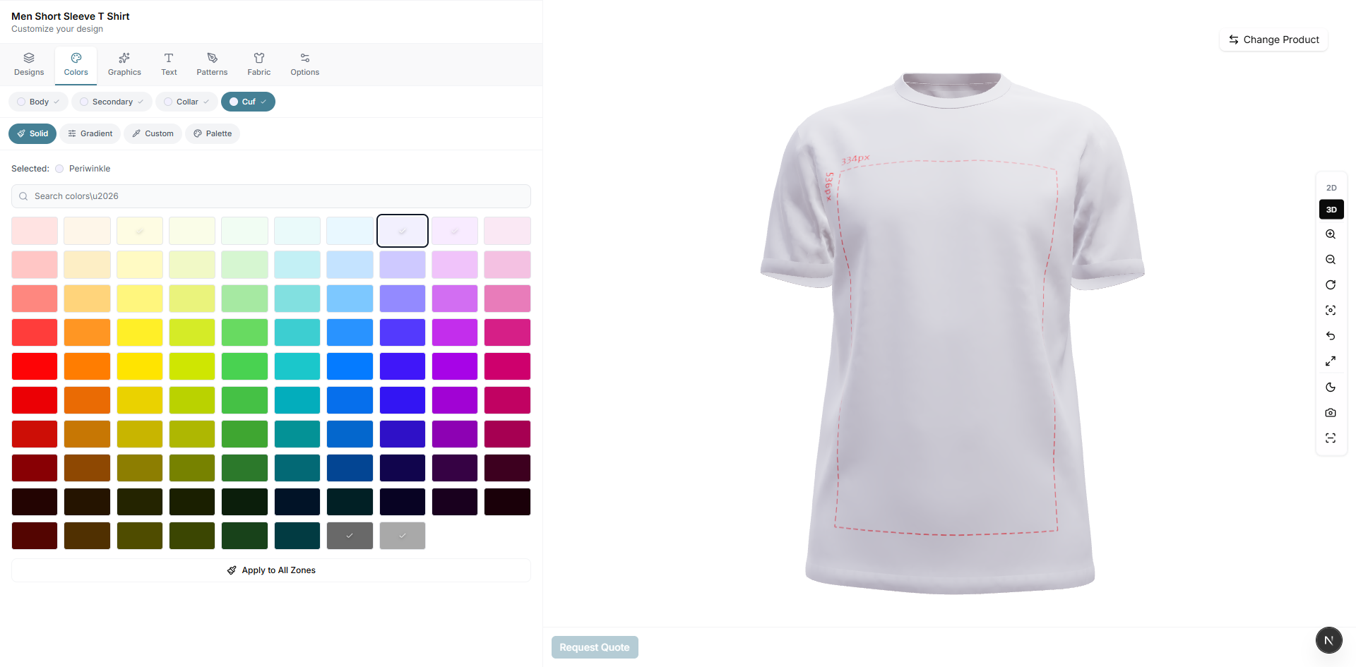 Konfiwear 3D Kit Designer dashboard