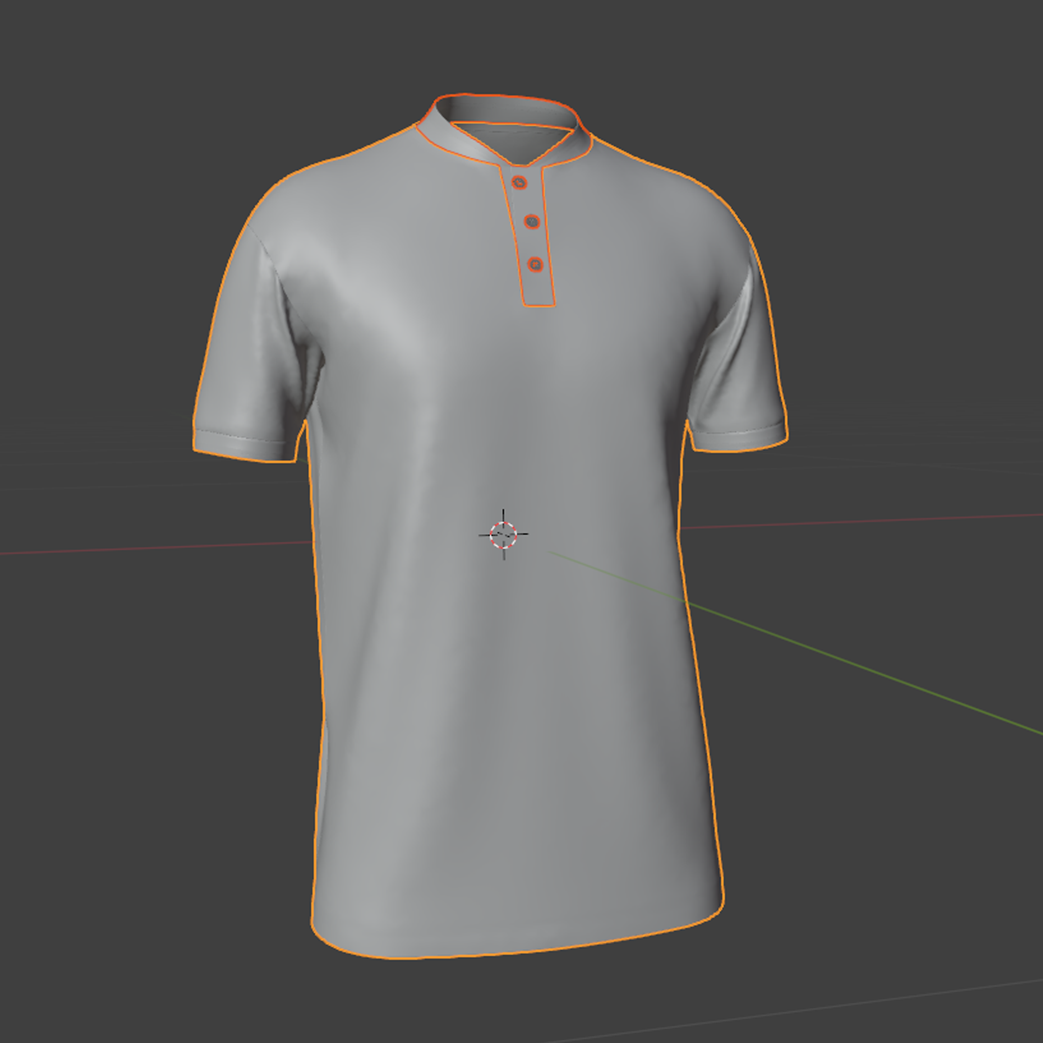 Dart shirt sewing pattern template showing front, back, collar, and sleeve pieces for 3D apparel design and manufacturing
