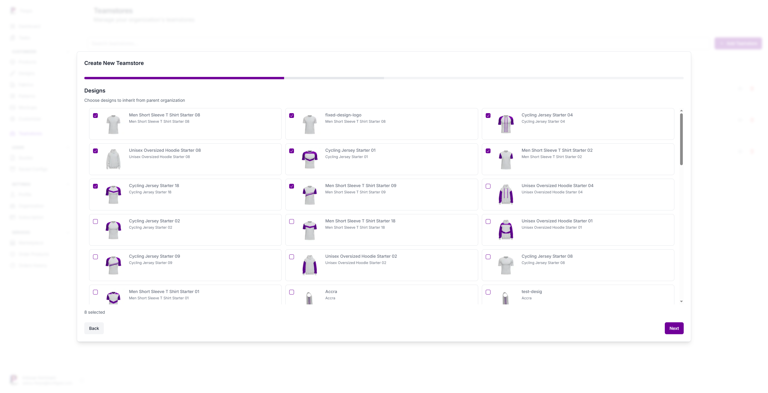 Assign Design to Teamstore